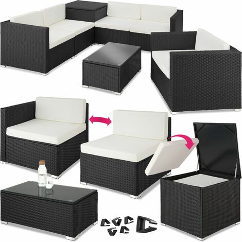 main image of "Rattan garden furniture lounge Pisa, variant 2 - garden sofa, garden corner sofa, rattan sofa"