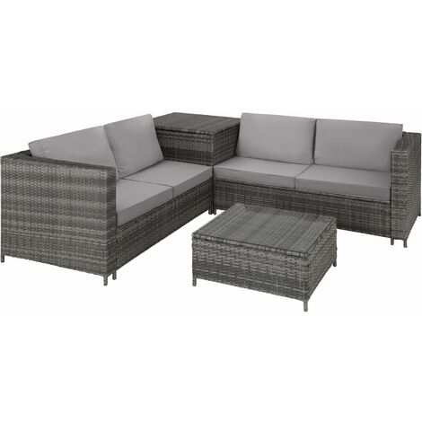 Rattan garden furniture lounge Siena - garden sofa, garden corner sofa, rattan sofa