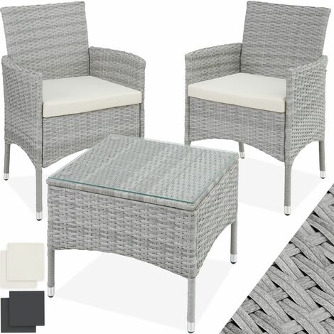 main image of "Rattan garden furniture set Lucerne - garden tables and chairs, garden furniture set, outdoor table and chairs"