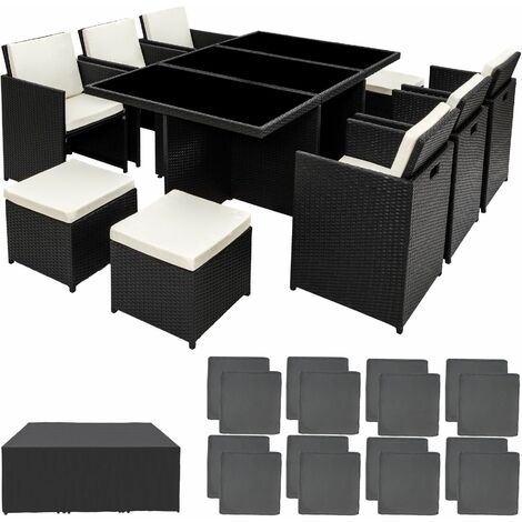 Rattan Garden Furniture Set New York With Protective Cover Rattan Garden Furniture Set New York
