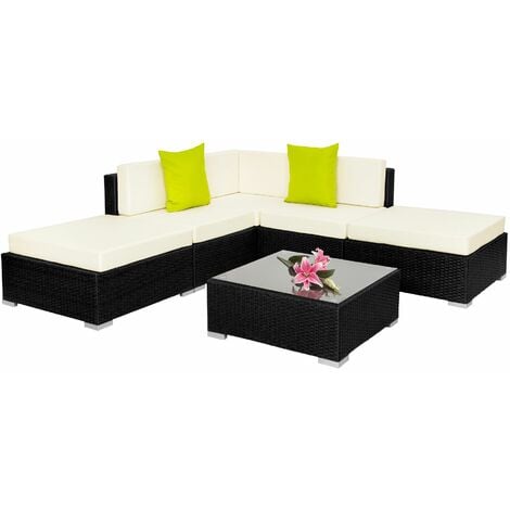 Rattan garden furniture set Paris, variant 1 - garden sofa, garden corner sofa, rattan sofa