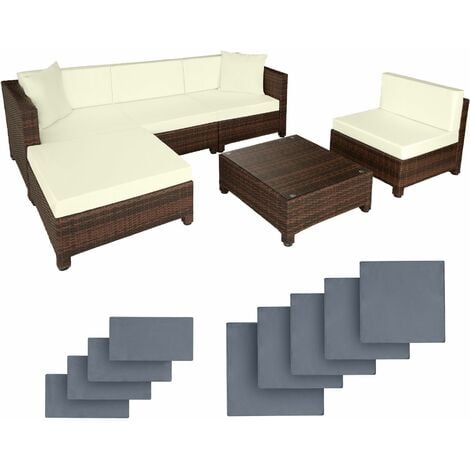 Rattan garden furniture set with aluminium frame - garden sofa, rattan sofa, garden sofa set