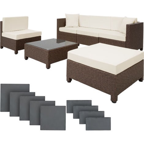 Rattan garden furniture set with aluminium frame - garden sofa, rattan sofa, garden sofa set