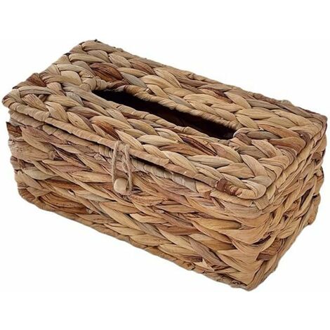 Rattan gewebte Taschentuchbox Abdeckung Hygienepapierbox Haushalt Wohnzimmer Pumppapierbox Lagerung