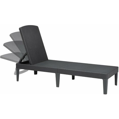 Rattan Jaipur Rattan Effect Garden Deck Stuhl - Black