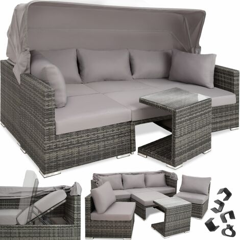 Rattan Lounge mit Aluminiumgestell San Marino - Gartenlounge, Terrassenmöbel, Rattan Lounge