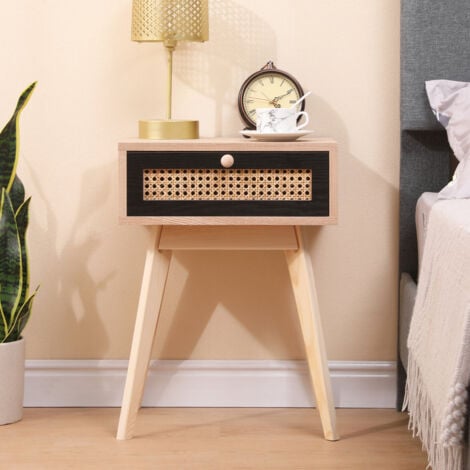 B&m cane online bedside table