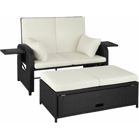 Rattan Sofa Crete 2 Seater Garden Recliner
