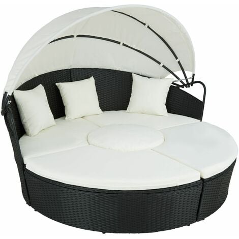 Rattan sun lounger island Santorini - garden lounge chair, sun chair, double sun lounger