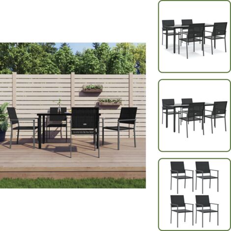 Rattan - vidaXL Set da Pranzo da Giardino 5 pz in Polyrattan e Acciaio - Acciaio