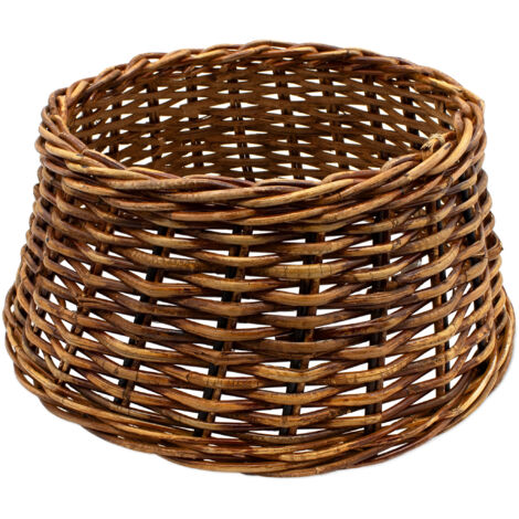 Rattan Weihnachtsbaumrock aus Weide 60 cm - braun - Abdeckung für den Christbaum Ständer - Weihnachtsbaum Decke Baum Kragen Tannenbaum Rock