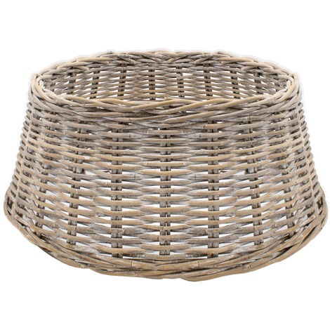 Rattan Weihnachtsbaumrock aus Weide 60 cm - natur hell - Abdeckung für den Christbaum Ständer - Weihnachtsbaum Decke Baum Kragen Tannenbaum Rock