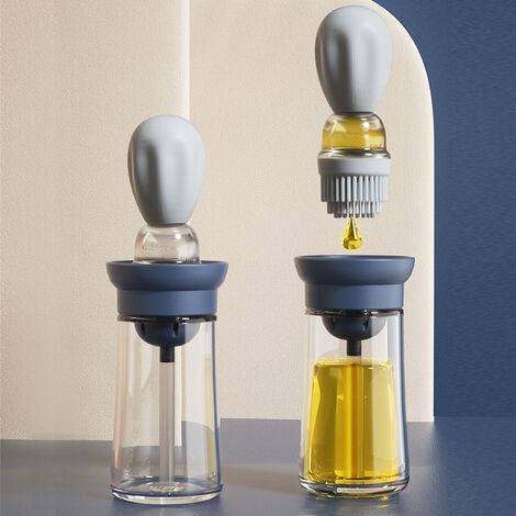 rature con bottiglia d'olio Pennello per uso alimentare Manufatto bottiglia d'olio-(blu)-2 pezzi