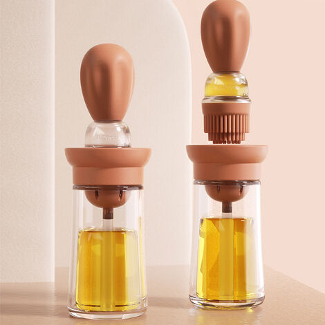 rature con bottiglia d'olio Pennello per uso alimentare Manufatto bottiglia d'olio-(rosso)-2 pezzi