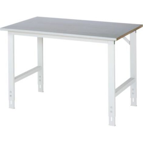 Rau Arbeitstisch Tom BxTxH 1250x800x760-1080mm, Stahlblech Arbeitsplatte