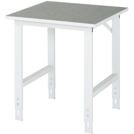 Rau Arbeitstisch Tom BxTxH 750x800x760-1080mm, Linoleum Arbeitsplatte