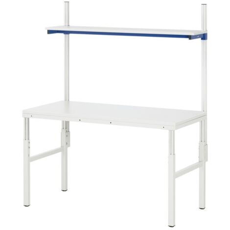 Rau Basistisch Etagenbord, B1500xT700xH650-1000/H2040mm, Melamin-Platte 22mm