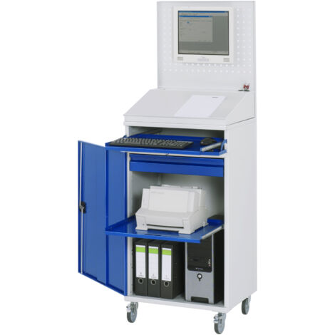 Rau Computer-Schrank 61, B650 xT520xH1895mm, mobil