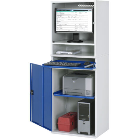 Rau Computer-Schrank 65 mit Monitorgehäuse T520 mm, B650xT520xH1770mm