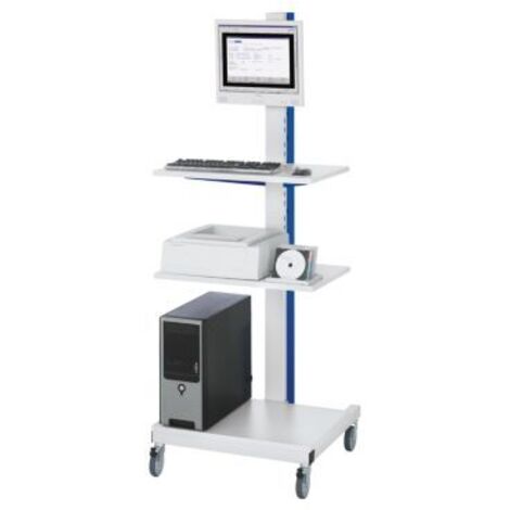 Rau Computer-Ständer mobil BxTxH 650x650x1750mm
