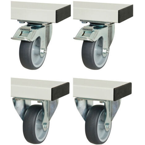 RAU Rollensatz für Serie adlatus 300+600 2 Lenkrollen 2 Bockrollen