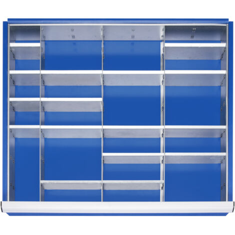 Rau Schubladen-Einteilungs-Set Schublade-XL H 180-360mm 3 Trenn + 16 Steckwände