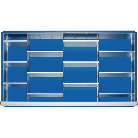 Rau Schubladen-Einteilungs-Set Schublade-XXL H 120-150mm 3 Trenn + 12 Steckwände