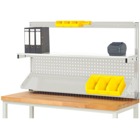 Rau System-Aufbau (Komplettset-01 B1500 mm), zur Montage auf Arbeitsplatte, RAL7035