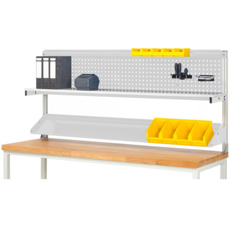 Rau System-Aufbau (Komplettset-01 B2000 mm), zur Montage auf Arbeitsplatte, RAL7035