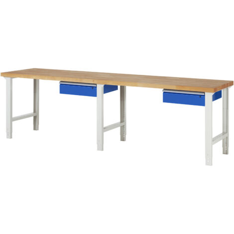 Rau Werkbank höhenverstellbar 7001A1, B3000xT700xH790-1140mm, 1x Schublade-TA