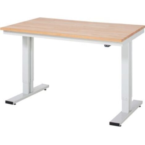 RAU Werktisch adlatus 300 elektrisch höhenverstellbar Buche-Massiv-Platte 1250 mm x 800 mm