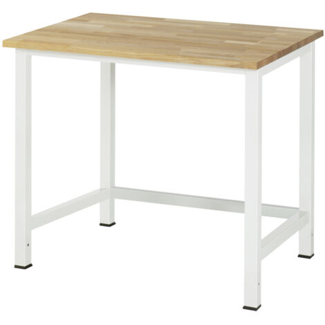 Rau Werktisch Buche-Massiv-Platte BxTxH 1000x800x825 mm