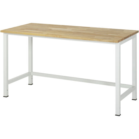 Rau Werktisch Buche-Massiv-Platte BxTxH 1500x800x825 mm