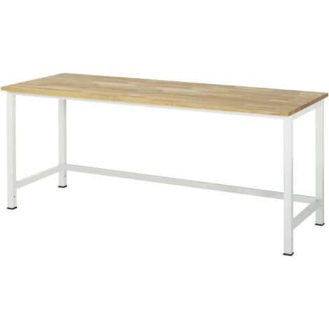 Rau Werktisch Buche-Massiv-Platte BxTxH 2000x800x825 mm