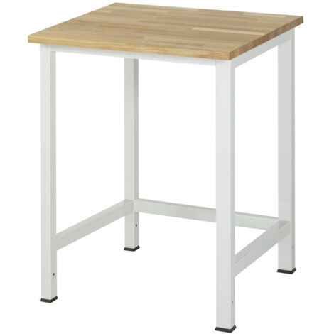 Rau Werktisch Buche-Massiv-Platte BxTxH 750x800x825 mm