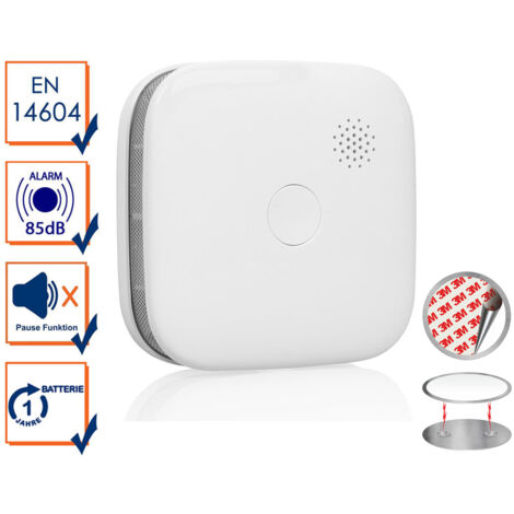 Rauchmelder mit 1 Jahres Batterie, WiFi mit App & Magnethalter