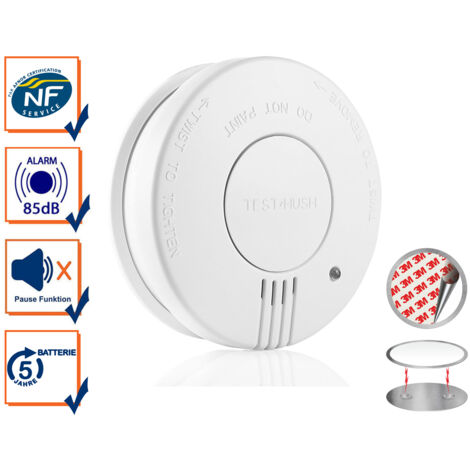 Rauchmelder mit 5 Jahres Batterie, 85dB Alarmton & Magnethalter