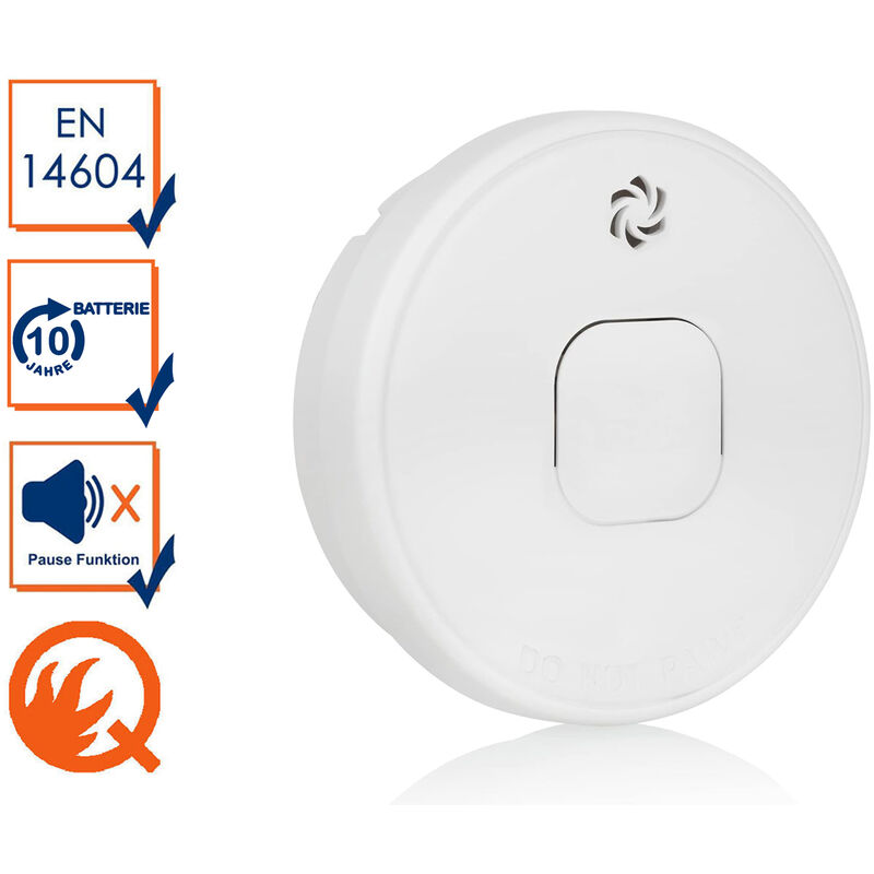 Smartwares - FSM-12700 Rauchwarnmelder inkl. 10 Jahres-Batterie batteriebetrieben
