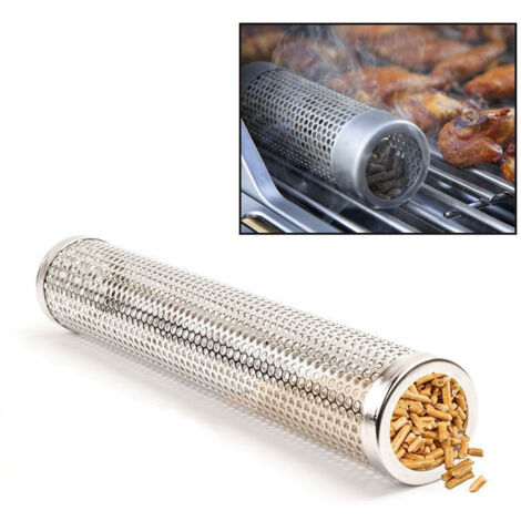 Rauchrohr aus Edelstahl für Grills – Rauchgenerator für Fleisch und Grills im Freien