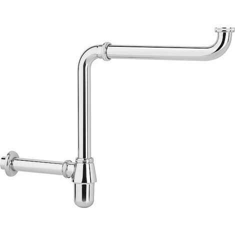 Raumspar-Siphon Messing verchromt - DN32 (1 1/4'')