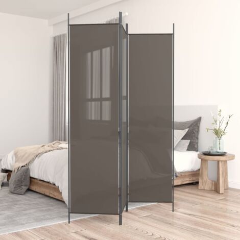 Raumteiler 3-Panel Anthrazit 150x200 cm Stoff