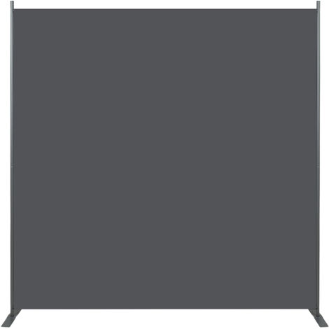 Raumteiler, einteilig, groß, Paravent-Trennwand, 180 x 180 cm, Sichtschutz für den Innenbereich, freistehend, für Büro, Schlafzimmer, Wohnzimmer, Esszimmer, Arbeitszimmer - Grau