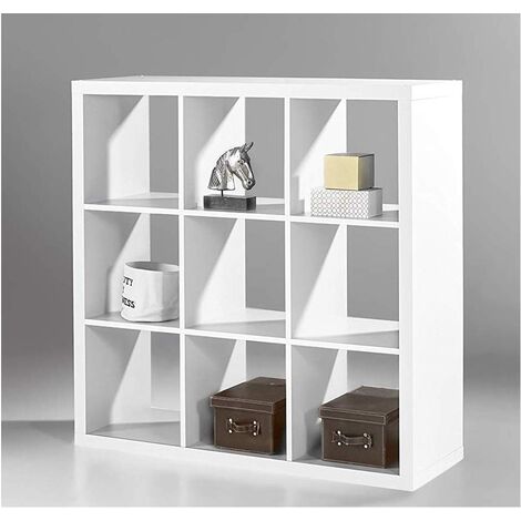 BEGA CONSULT Raumteiler Regal Stauraumregal Standregal 3 x 3 STYLE Weiß