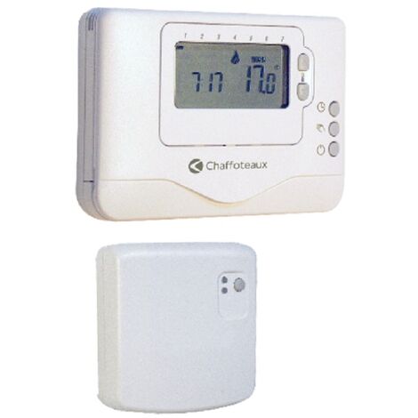 Raumthermostat ohne Kabel mit Trockenkontakt, programmierbar Easy Control R Chaffoteaux Kompatibel mit allen Heizkesseln