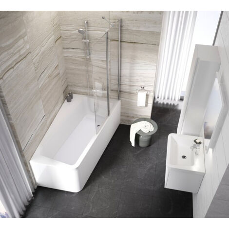Ravak 10° - Asymmetrische Badewanne 160 R, 160x95 cm, rechts, weiß C841000000