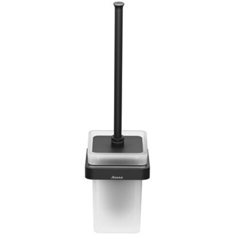Ravak 10° - Escobillero de pared con soporte, negro/vidrio X07P566