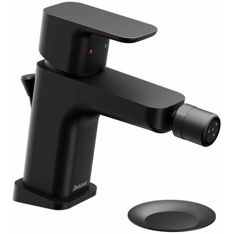 Ravak 10° Free - Bidetarmatur TD F 055.20 mit Ablauf, Schwarz X070155