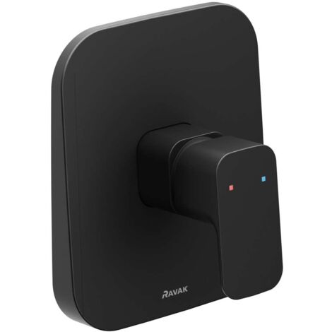 Ravak 10° Free - Duscharmatur TD F 062.20 Unterputz, mit Einbaukörper, Schwarz X070157