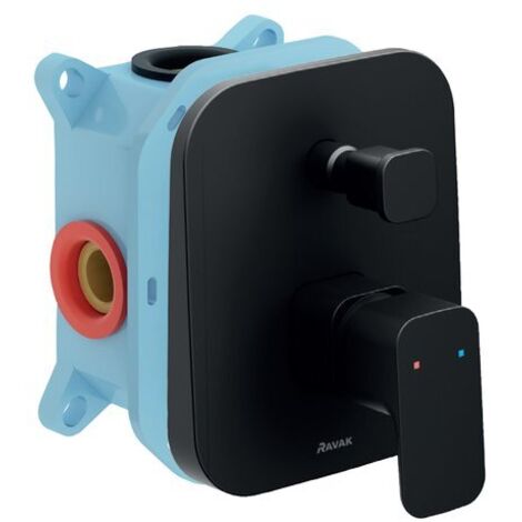 Ravak 10° Free - Grifo de bañera empotrado TD F 065.20, negro X070158
