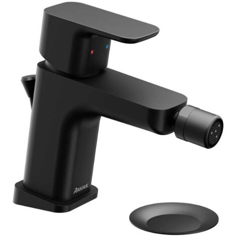 Ravak 10° Free - Miscelatore per bidet TD F 055.20 con bocca di erogazione, nero X070155